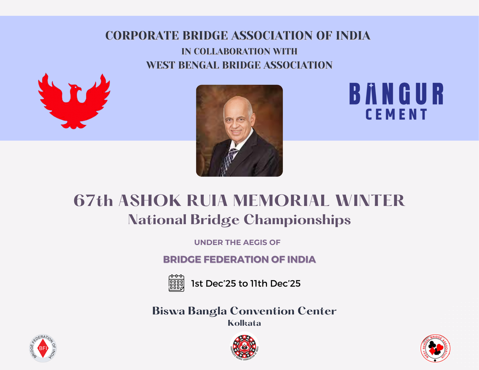 67TH ASHOK RUIA MEMORIAL WINTER NATIONAL BRIDGE CHAMPIONSHIPS